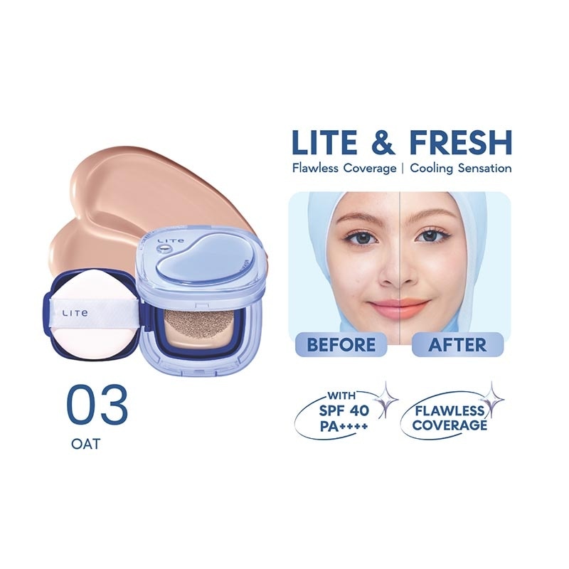 Wardah Lite Skin Filter Cushion 03 Oat 11g