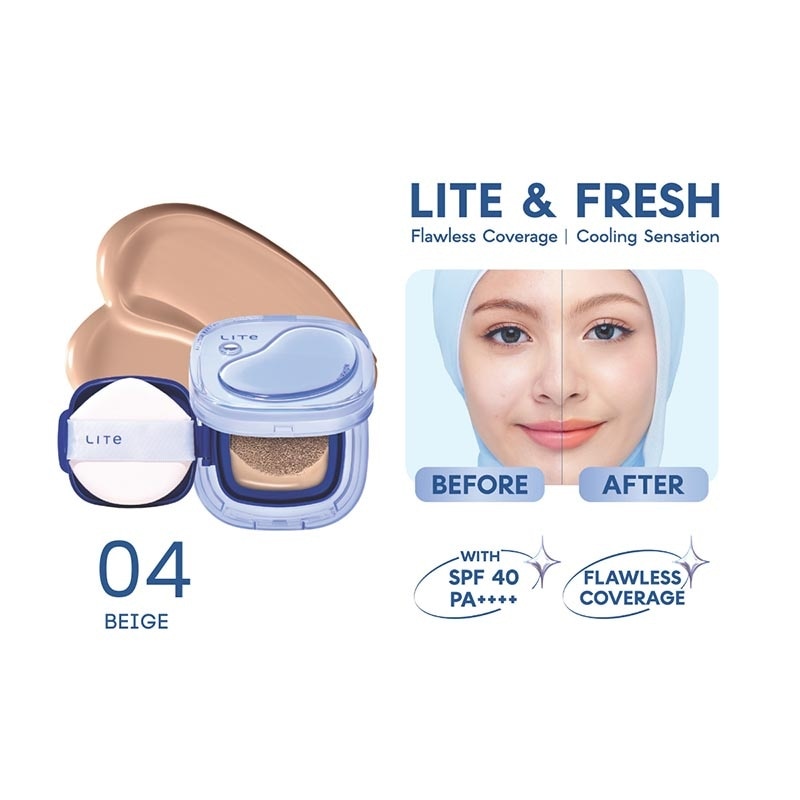 Wardah Lite Skin Filter Cushion 04 Beige 11g