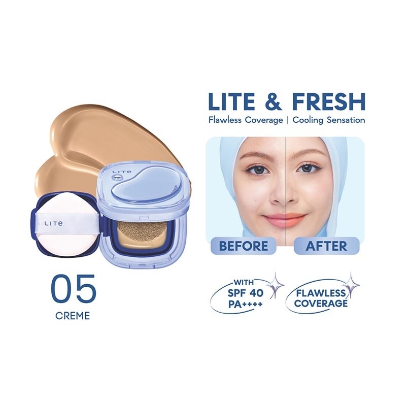 Wardah Lite Skin Filter Cushion 05 Crème 11g