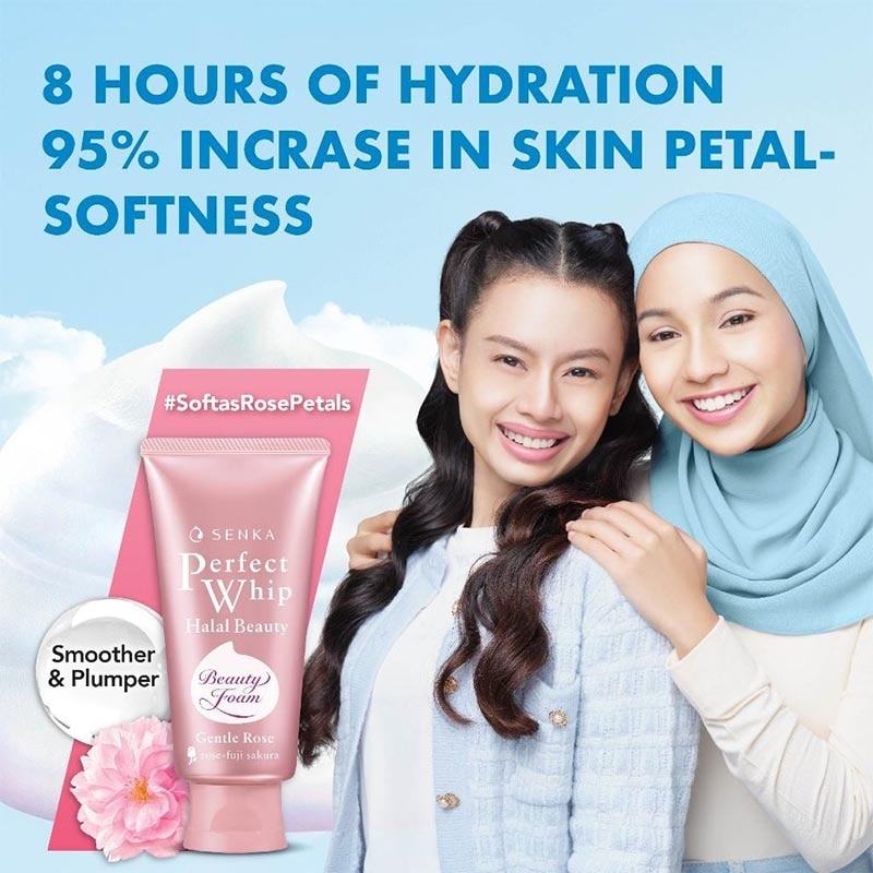 [Buy 1 Get 1] Senka Perfect Whip Halal Beauty Gentle Rose 100g