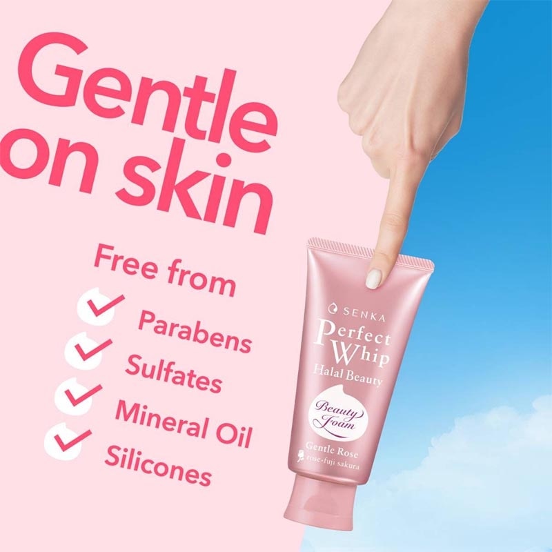 [Buy 1 Get 1] Senka Perfect Whip Halal Beauty Gentle Rose 100g