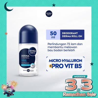 NIVEA Nivea Men Deodorant Roll On Derma Control Defend 50ml