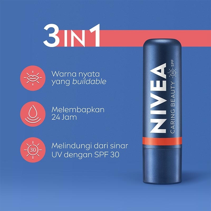 Lip Balm Caring Color Coral 3 in 1 SPF 30 4.8g