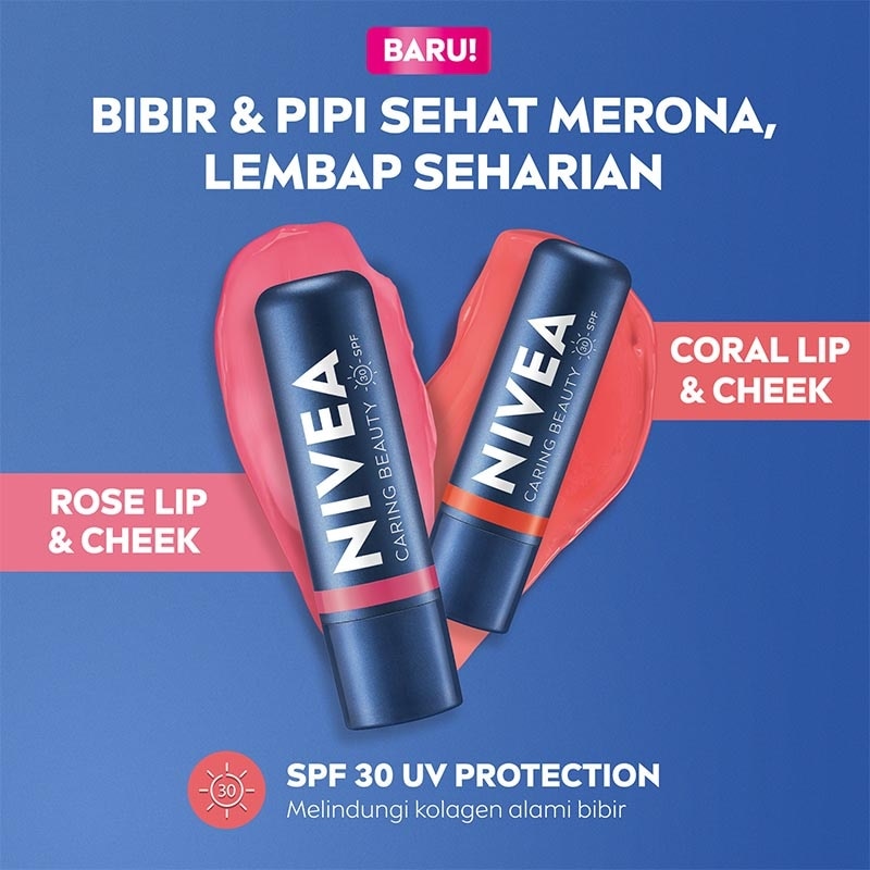 Lip Balm Caring Color Coral 3 in 1 SPF 30 4.8g