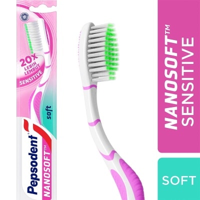 Pepsodent Sikat Gigi Nanosoft Sensitive 1'S