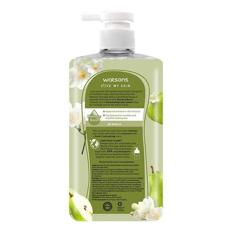 Fresia & Pear Scented Cream Hand Wash 500ml