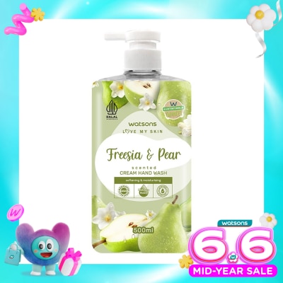 WATSONS - Fresia & Pear Scented Cream Hand Wash 500ml