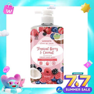 WATSONS - Tropical Berry & Coconut Scented Cream Hand Wash 500ml