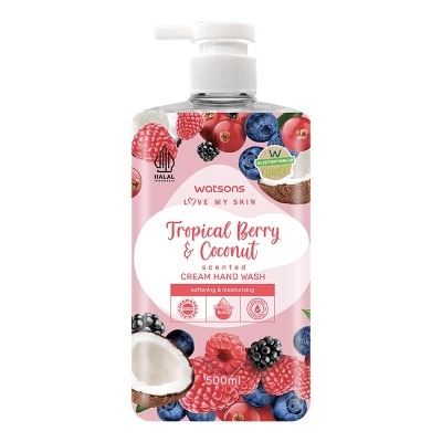 WATSONS Tropical Berry & Coconut Scented Cream Hand Wash 500ml