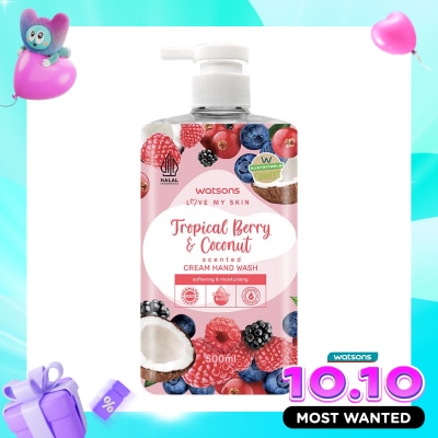WATSONS COLLECTION Tropical Berry & Coconut Scented Cream Hand Wash 500ml image