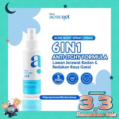 ERHA AcneAct BHA & Allantoin Acne Back Spray 100ml