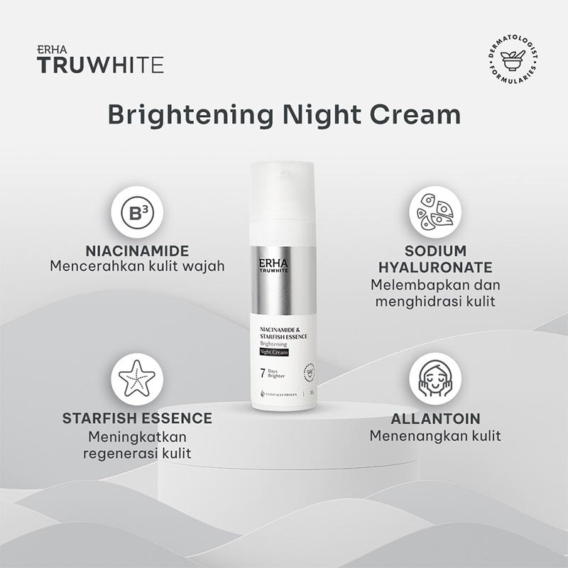 ERHA TRUWHITE ACTVTR NIGHT CRM 30GR NEW