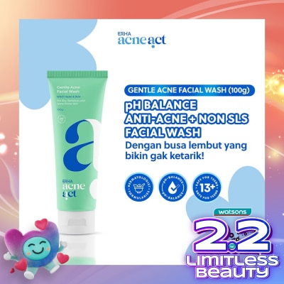 ERHA AcneAct Witch Hazel & BHA Gentle Acne Facial Wash 100g