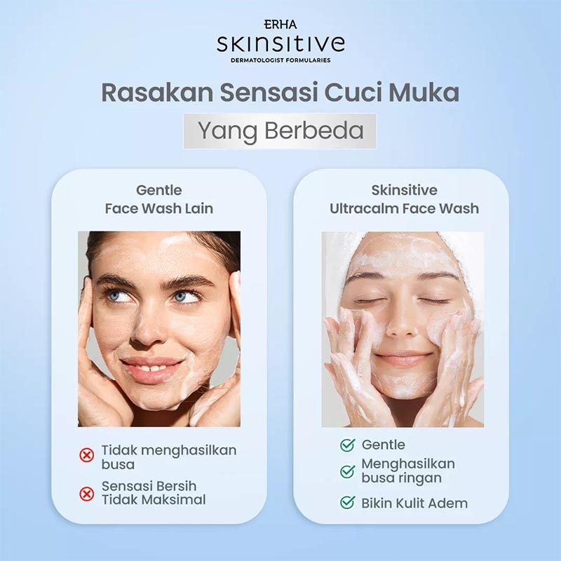 ERHA SKINSITIVE DF UC FACE WASH 80GR NEW