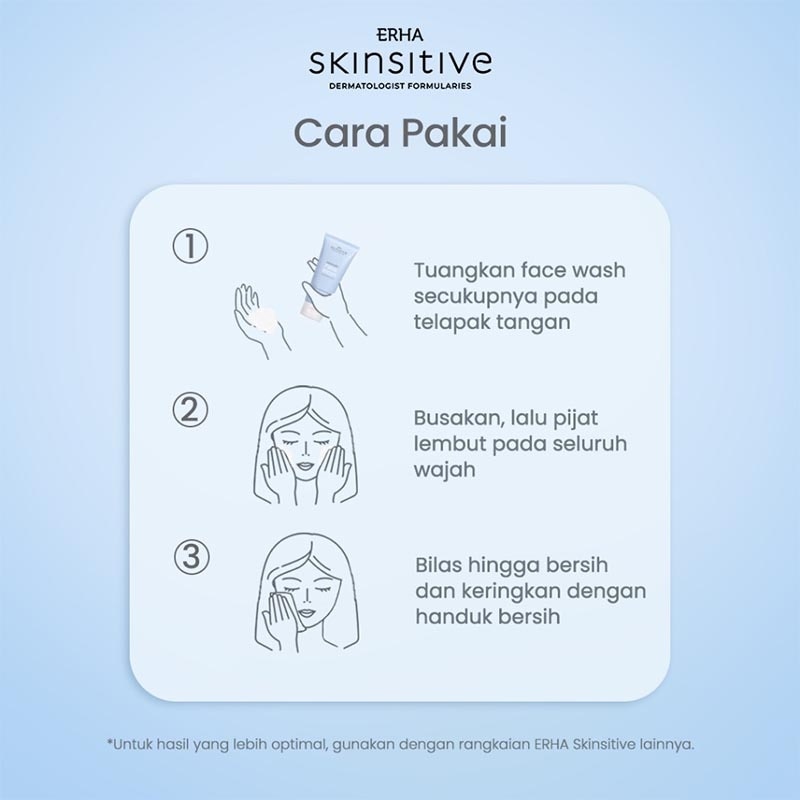 ERHA SKINSITIVE DF UC FACE WASH 80GR NEW