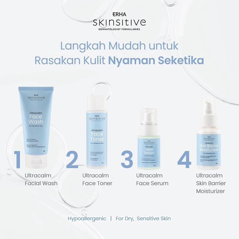 ERHA SKINSITIVE DF UC FACE WASH 80GR NEW