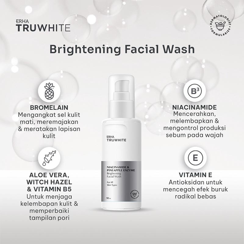 ERHA TRUWHITE FACIAL WASH 90ML NEW