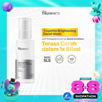 ERHA - Truwhite Niacinamide & Pineapple Enzyme Brightening Facial Wash 90ml image