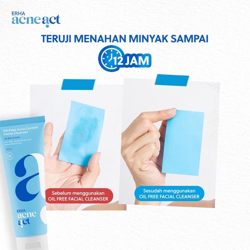 ERHA ACNEACT OILFREE &AA CLNSR 100ML NEW
