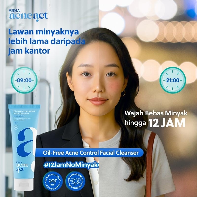 ERHA ACNEACT OILFREE &AA CLNSR 100ML NEW