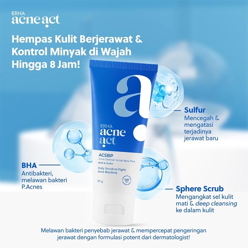 ERHA ACNEACT AC LAB ACSBP 60GR NEW
