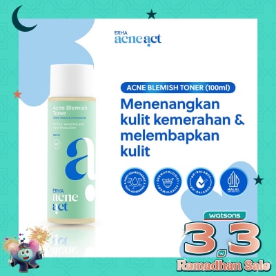 ERHA AcneAct Witch Hazel & Chamomile Acne Blemish Toner 100ml