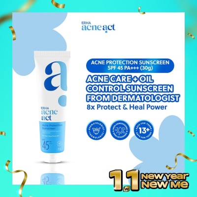 ERHA AcneAct Acne Protection Sunscreen SPF 45 PA+++ 30g