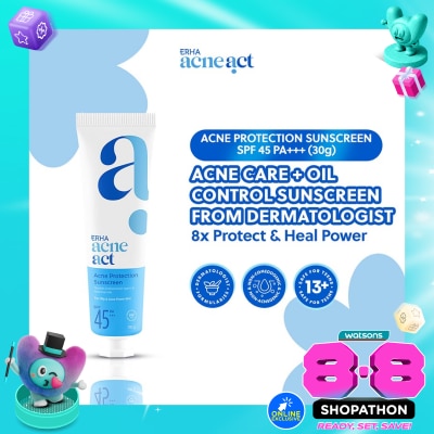 ERHA - AcneAct Acne Protection Sunscreen SPF 45 PA+++ 30g image