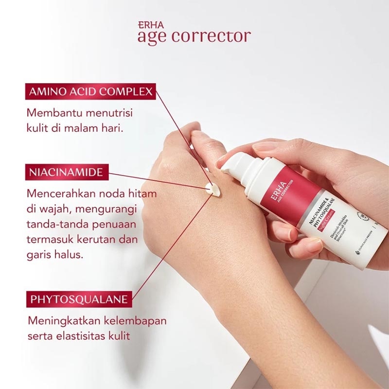 ERHA AGE CORRECTOR NIGHT MOIST 30G NEW
