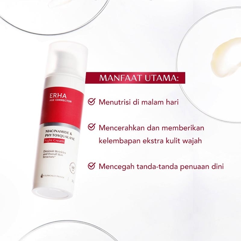 ERHA AGE CORRECTOR NIGHT MOIST 30G NEW