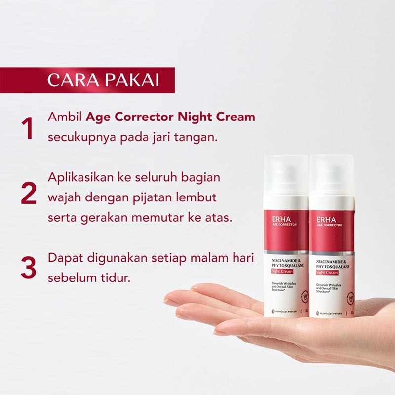 ERHA AGE CORRECTOR NIGHT MOIST 30G NEW