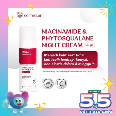 ERHA - Age Corrector Niacinamide & Phytosqualane Night Cream 30g