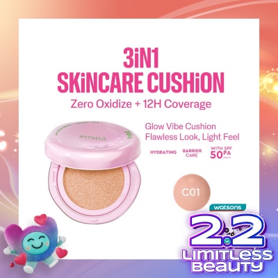 EMINA Glow Vibe Cushion C01 Frost 13g