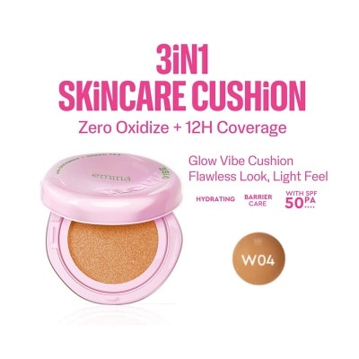 EMINA Glow Vibe Cushion W04 Dune 13g
