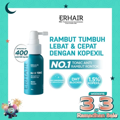 ERHA HairGrow Hair Tonic Strengthen & Nourish Hair Biotin Keratin 60ml