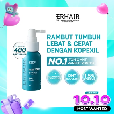 ERHA HairGrow Hair Tonic Strengthen & Nourish Hair Biotin Keratin 60ml image