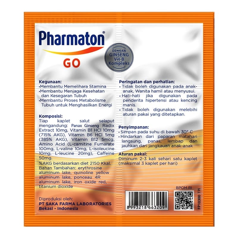 Pharmaton Go 6'S (Strip)