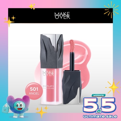 MAKE OVER - Amplify Fluid Glass Lip Gloss 501 Angel 3.8g