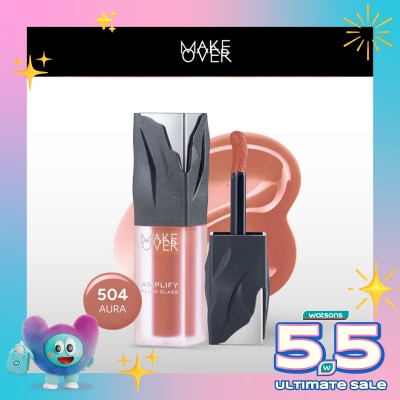MAKE OVER - Amplify Fluid Glass Lip Gloss 504 Aura 3.8g