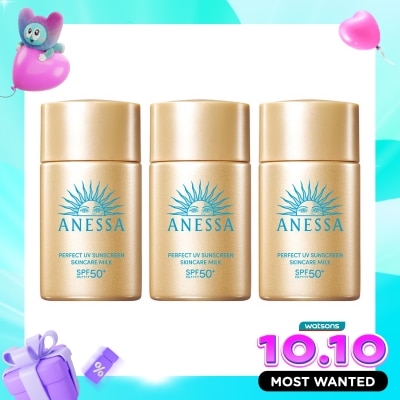 ANESSA Triple Pack Perfect UV Sunscreen Skincare Milk 20ml Bundle image