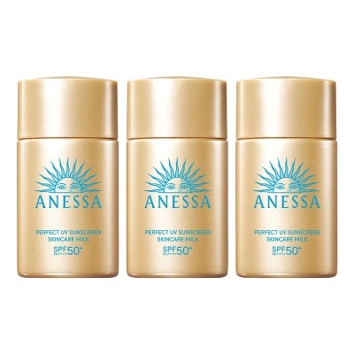 ANESSA Triple Pack Perfect UV Sunscreen Skincare Milk 20ml - Bundle