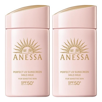 ANESSA Twin Pack Perfect UV Sunscreen Mild Milk 60ml - Bundle