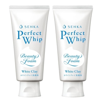 SENKA Twin Pack Perfect Beauty Foam White Clay 120g