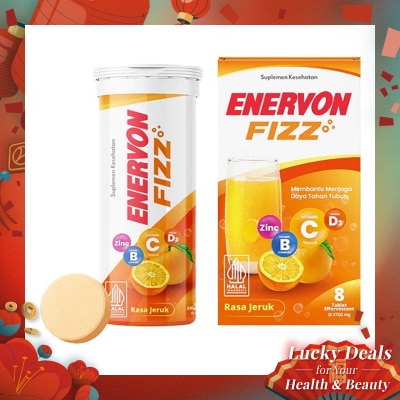 ENERVON Fizz Effervescent Rasa Jeruk Tablet 8'S