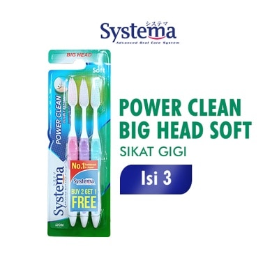 SYSTEMA - Sikat Gigi Power Clean Big Head 3'S