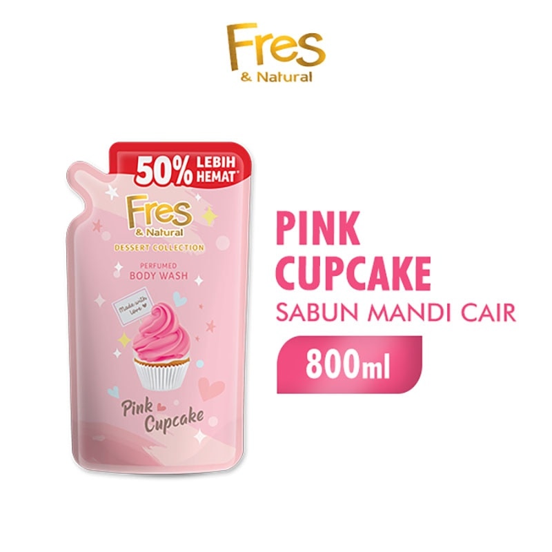 Sabun Mandi Cair Pink Cupcake Pouch 800ml