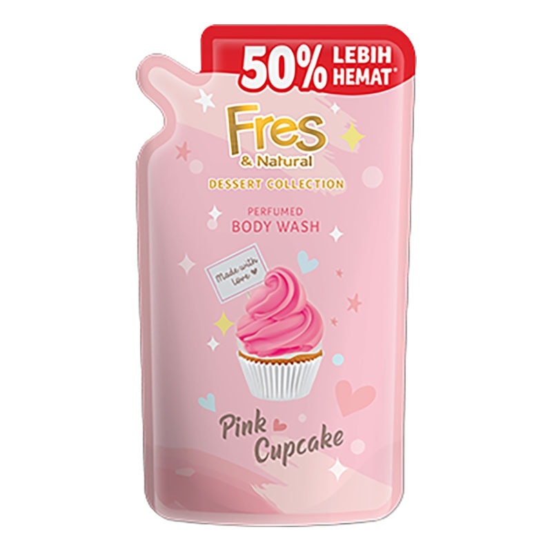 Sabun Mandi Cair Pink Cupcake Pouch 800ml
