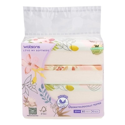 WATSONS Mini Soft Pack Tissue 4 X 80'S