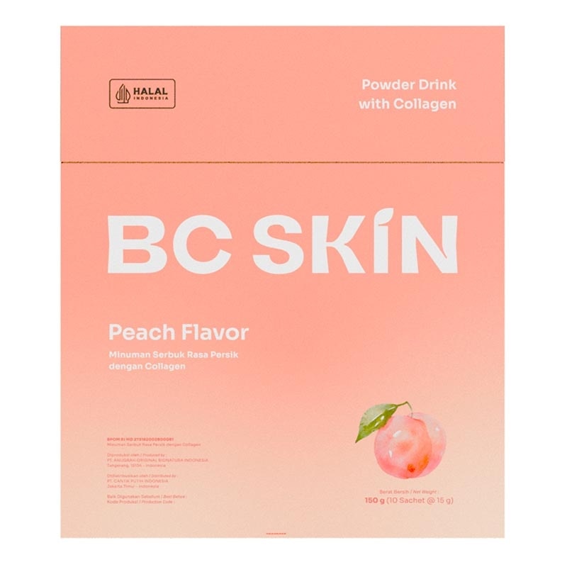 Minuman Serbuk Rasa Peach dengan Collagen 10'S