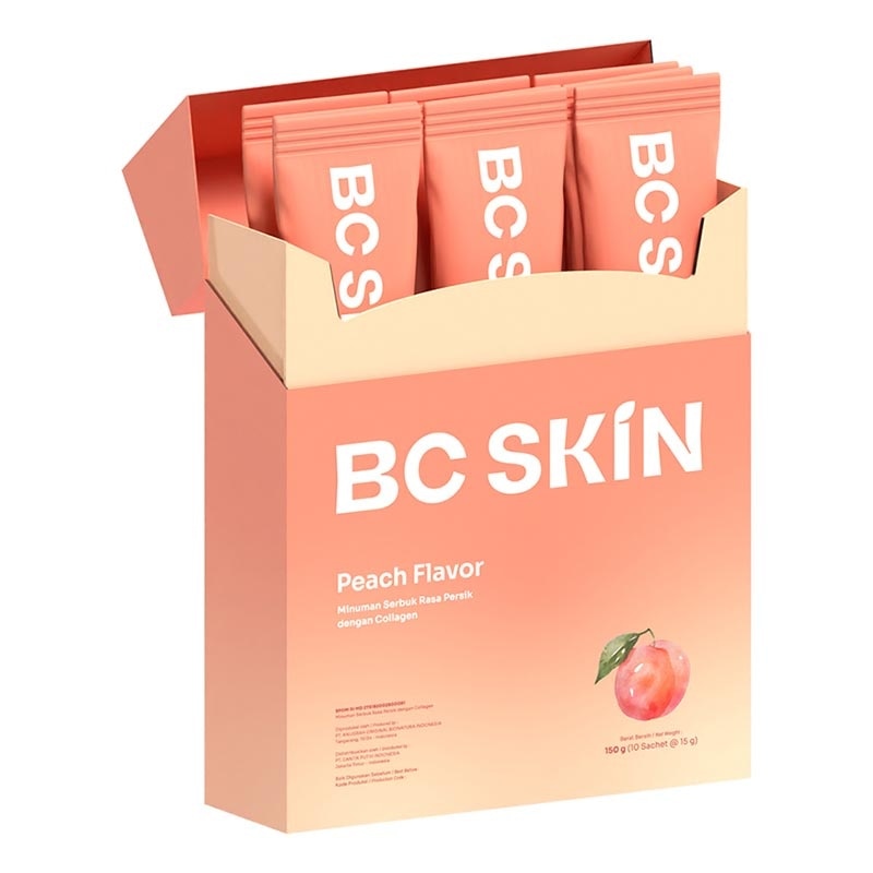 Minuman Serbuk Rasa Peach dengan Collagen 10'S